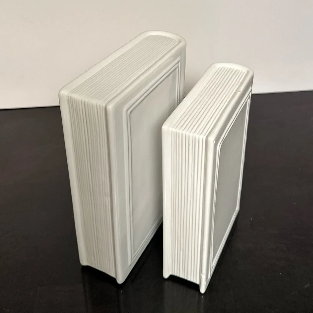 Z Gallery White Ceramic Book Decor Set